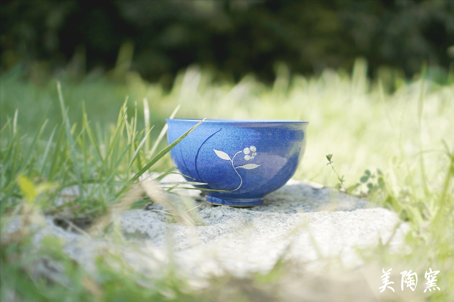 Cheongok Dawan - Blue jade tea bowl by Gu Seong-hoe
